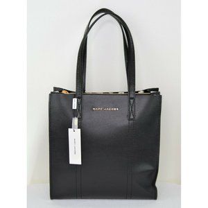 MARC JACOBS NEW YORK TOTE LEATHER BLACK $395 MSRP